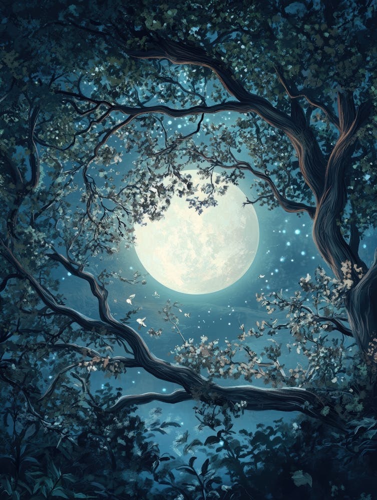 Full Moon In The Forest