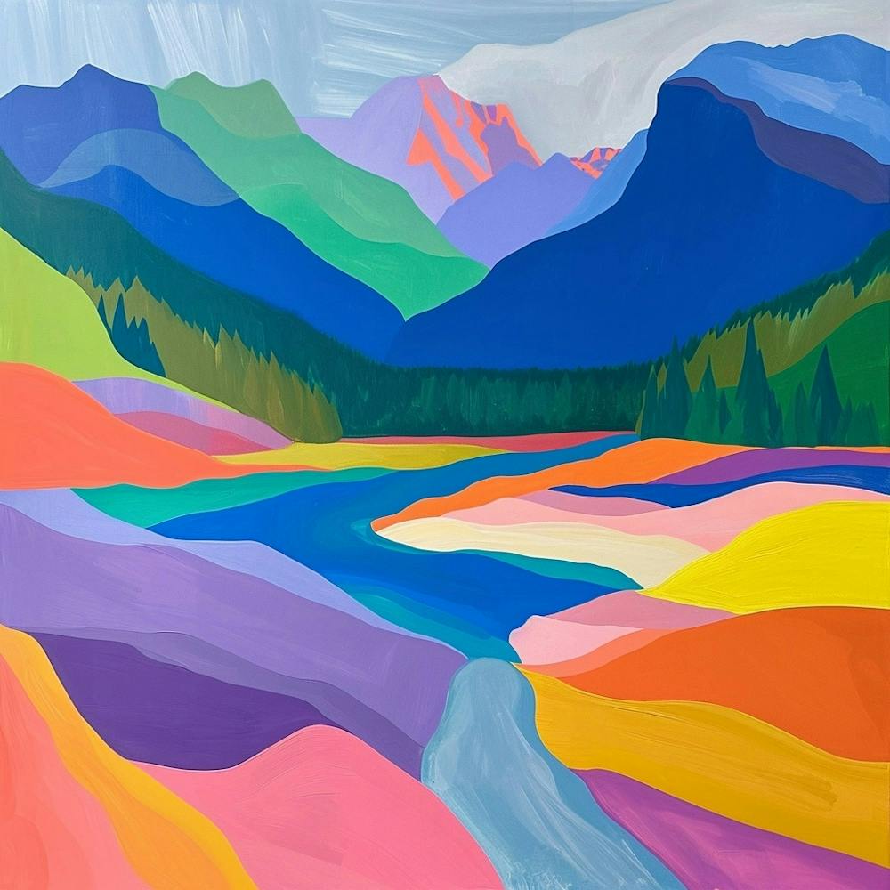 Colourful Abstract Banff National Park Canada 5