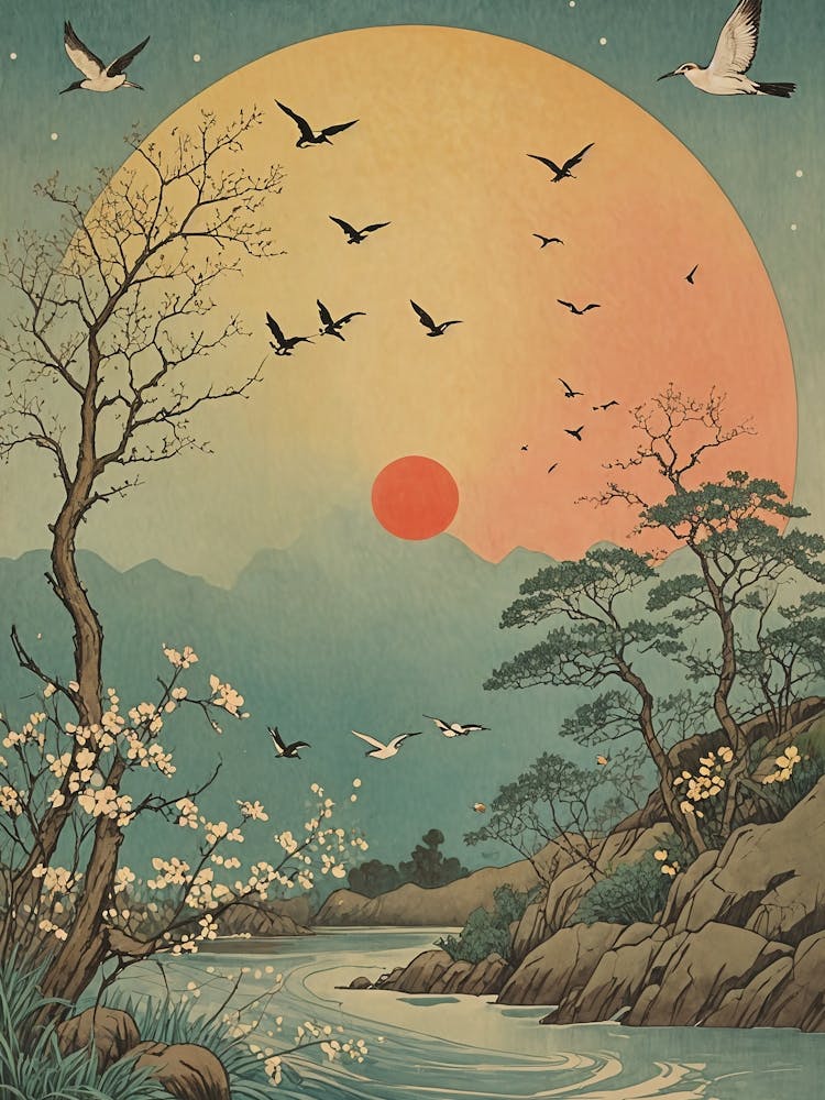 Birds At Sunrise
