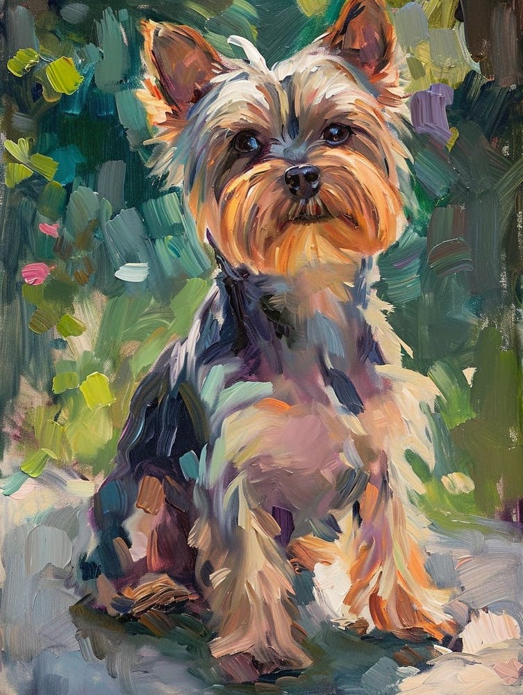 Yorkshire Terrier Acrylic Painting 1