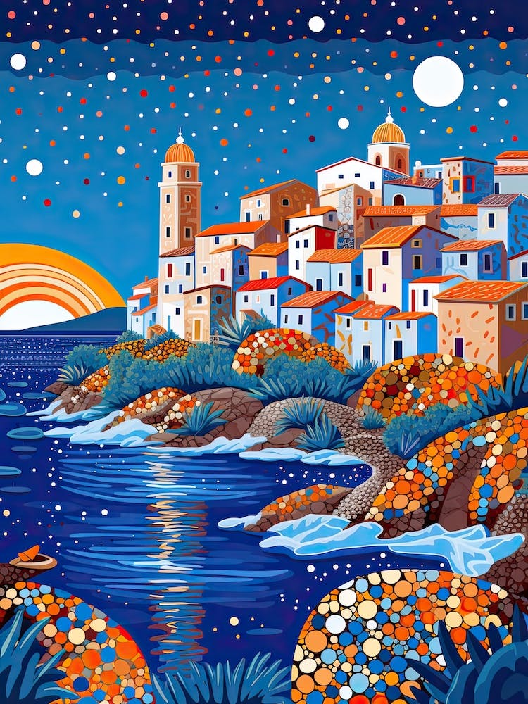 San Vito Lo Capo, Italy, Illustration In The Style Of Pop Art 2
