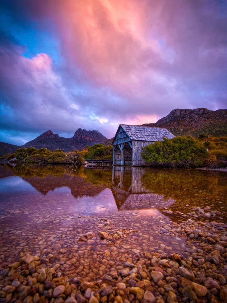 Boat House on the lake