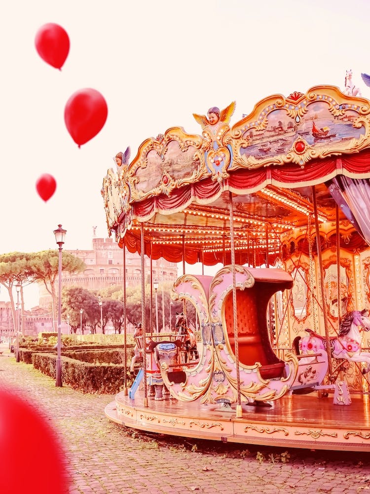 Red Balloons Carousel, Rome