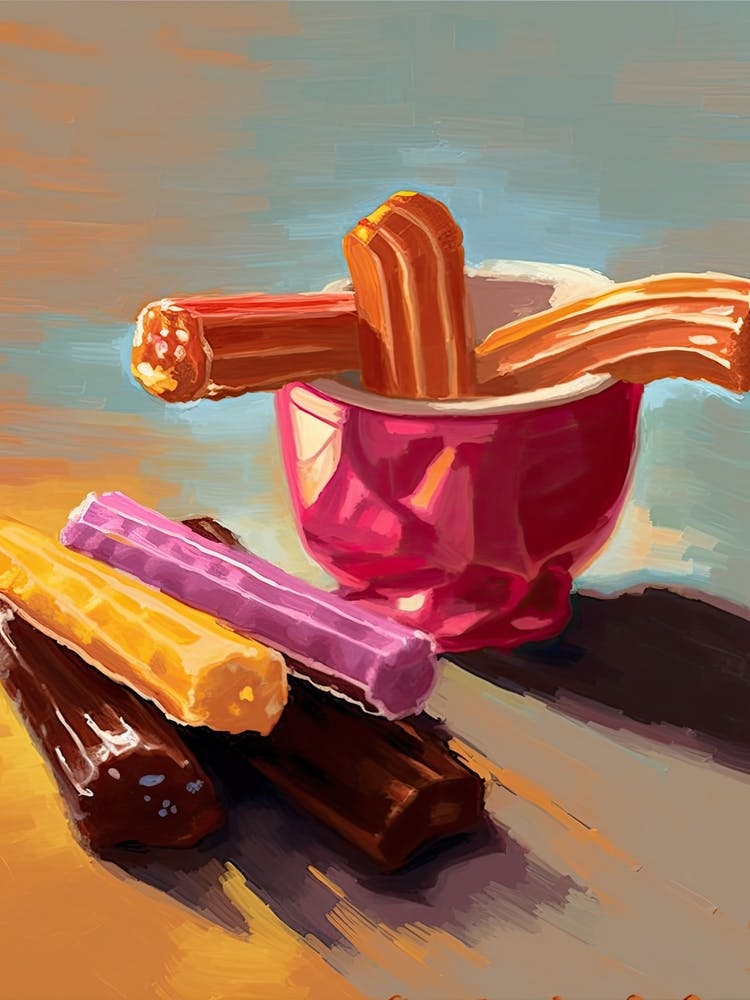 Churros Oil Painting