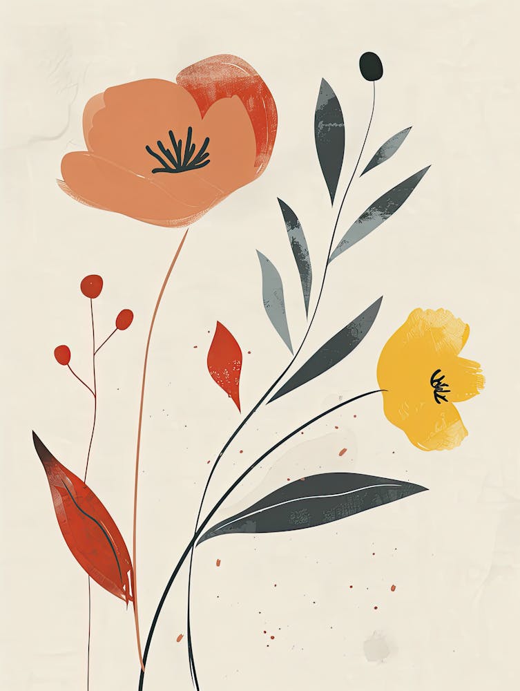 Pastel Pathways Through Space Mid Century Style