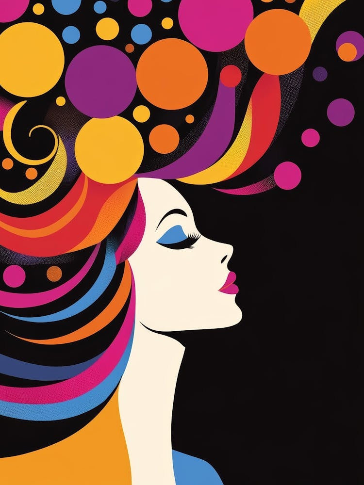 Woman With Colorful Hair 5