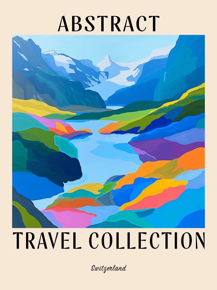 Abstract Travel Collection Poster Switzerland 1