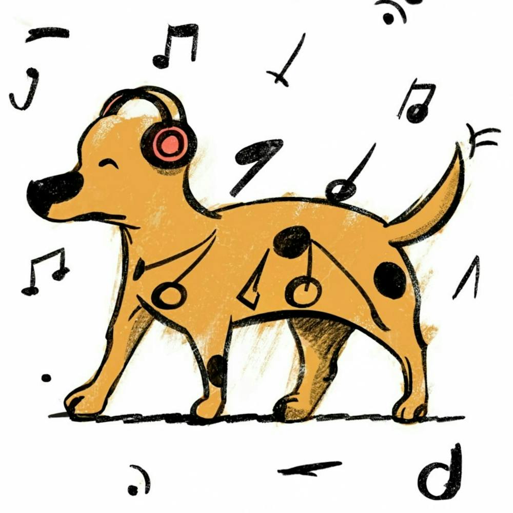 Dog With Headphones 8