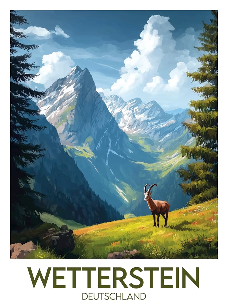Affiche de voyage Wetterstein