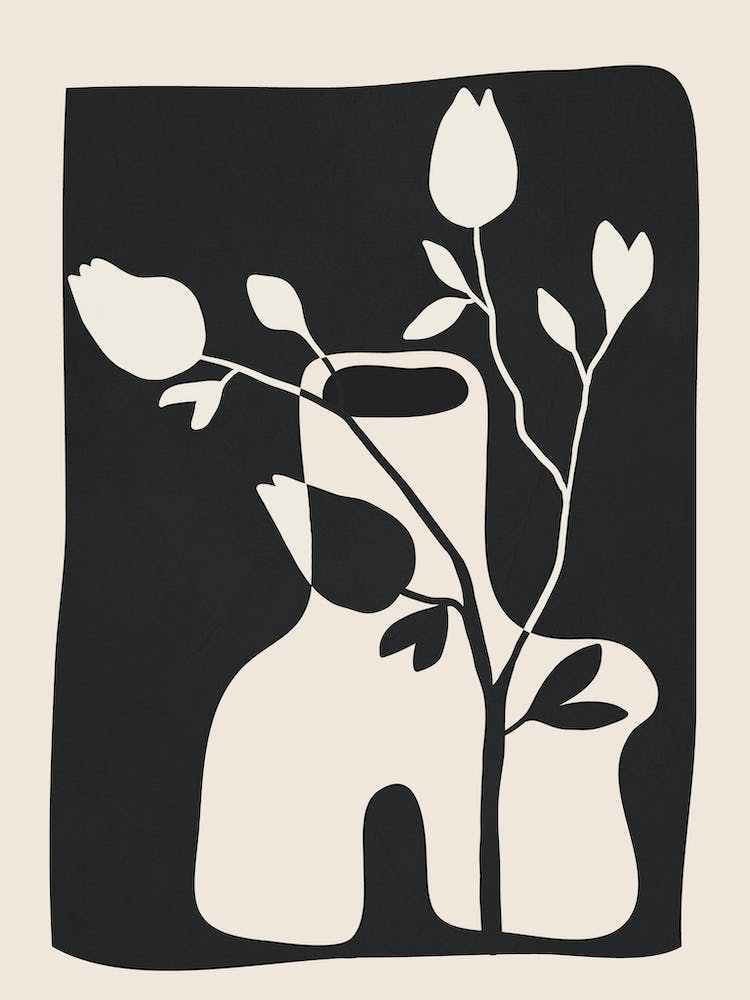 Modern Vase Abstract Plant Art 2