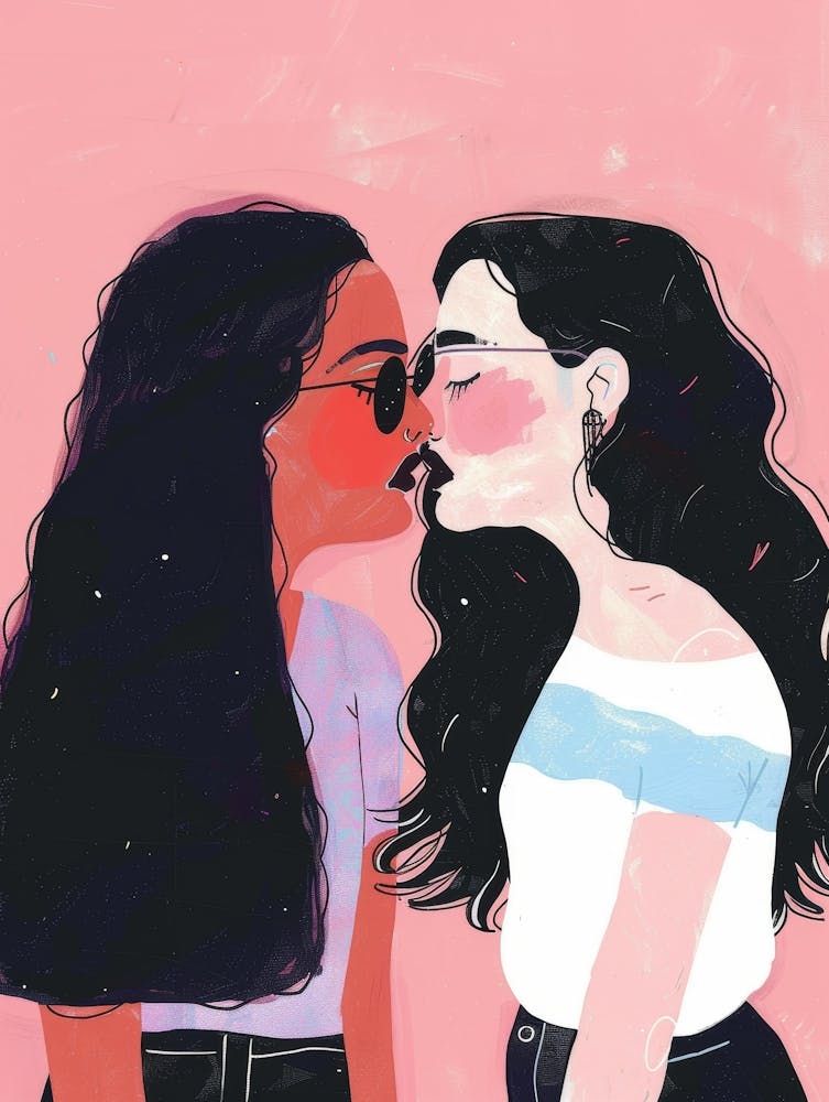 Two Girls Kissing