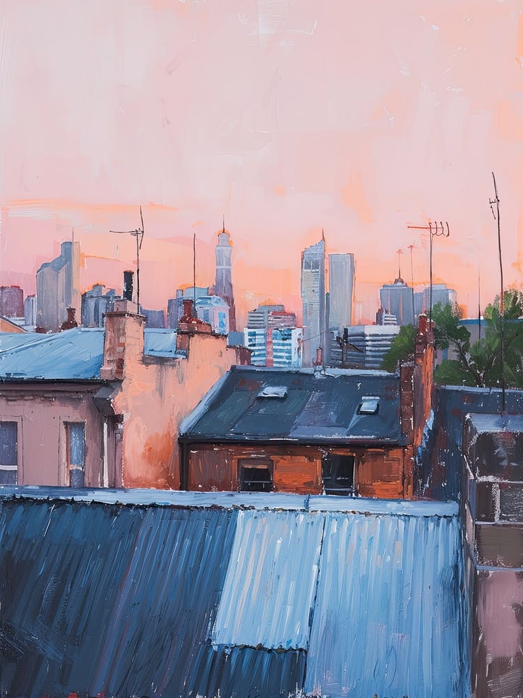 Sydney Rooftops Morning Skyline 3