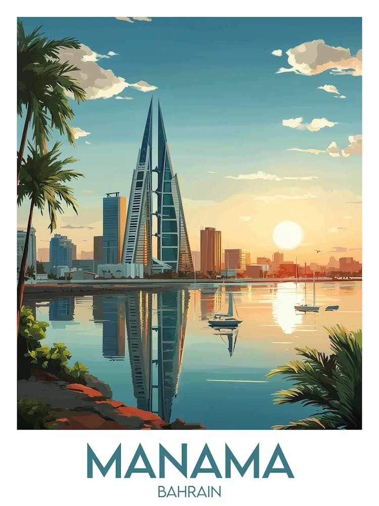 Affiche de voyage Manama
