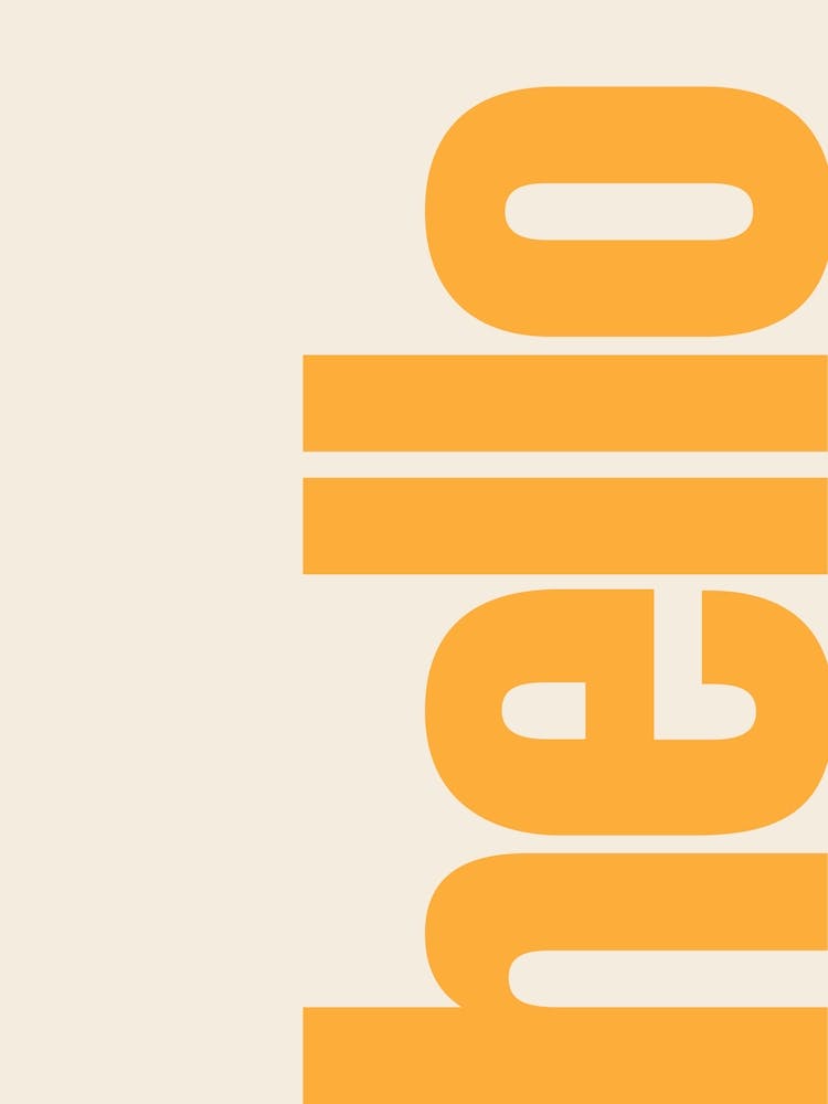 Hello Typography - Yellow