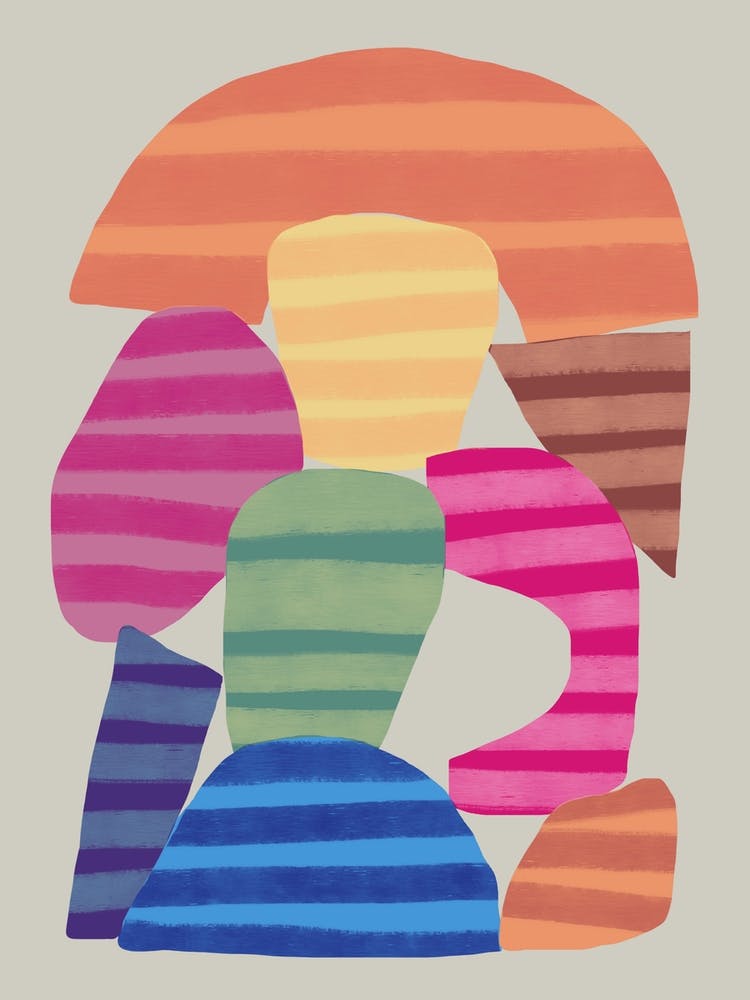 Abstract Stripe Minimal Collage 16
