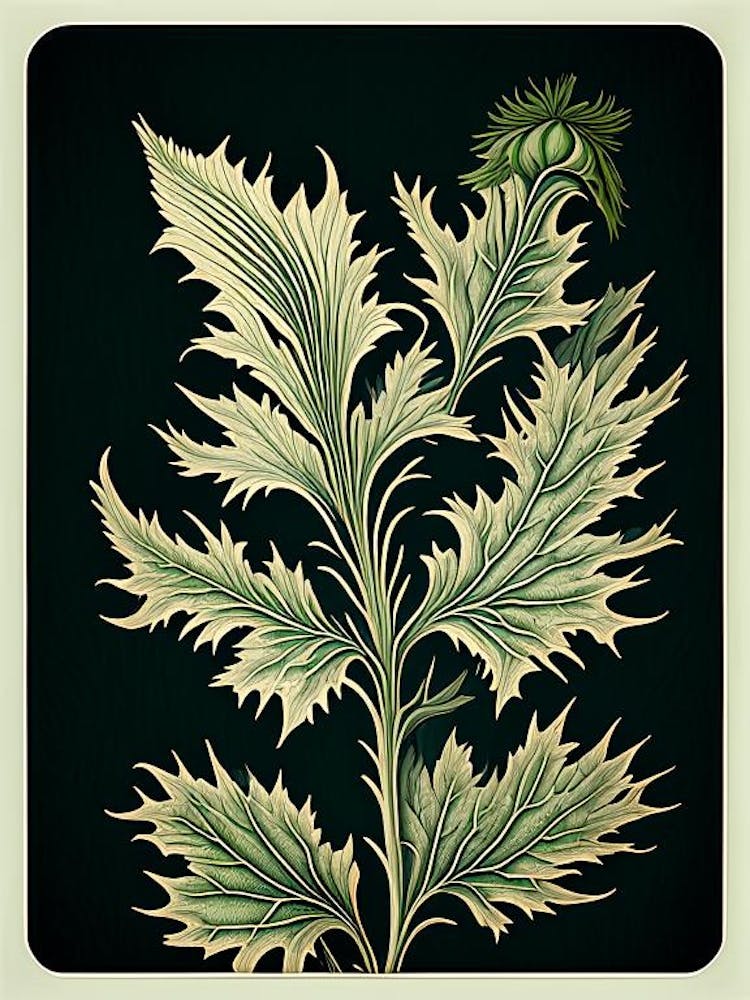 Artemisia Leaf Vintage Botanical 1