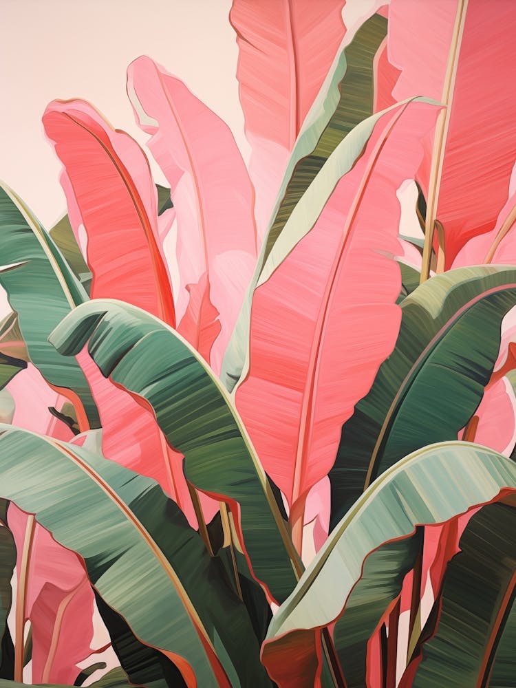 Pink Rainforest Leaves