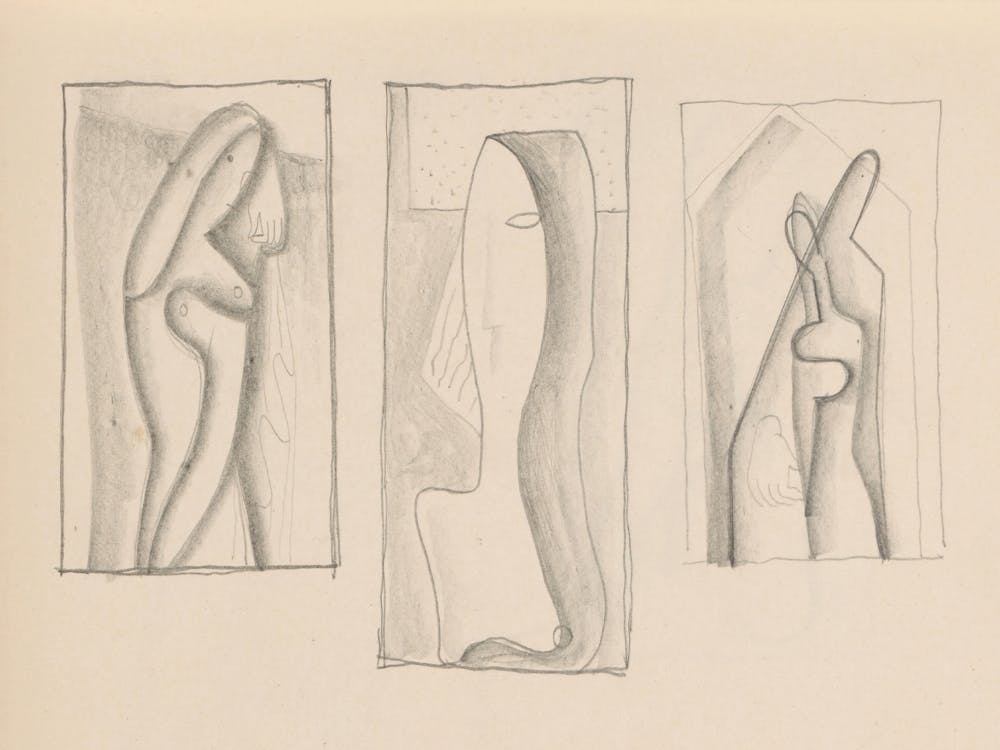 Sketchbook With Various Studio Drawings, Mikuláš Galanda (19)