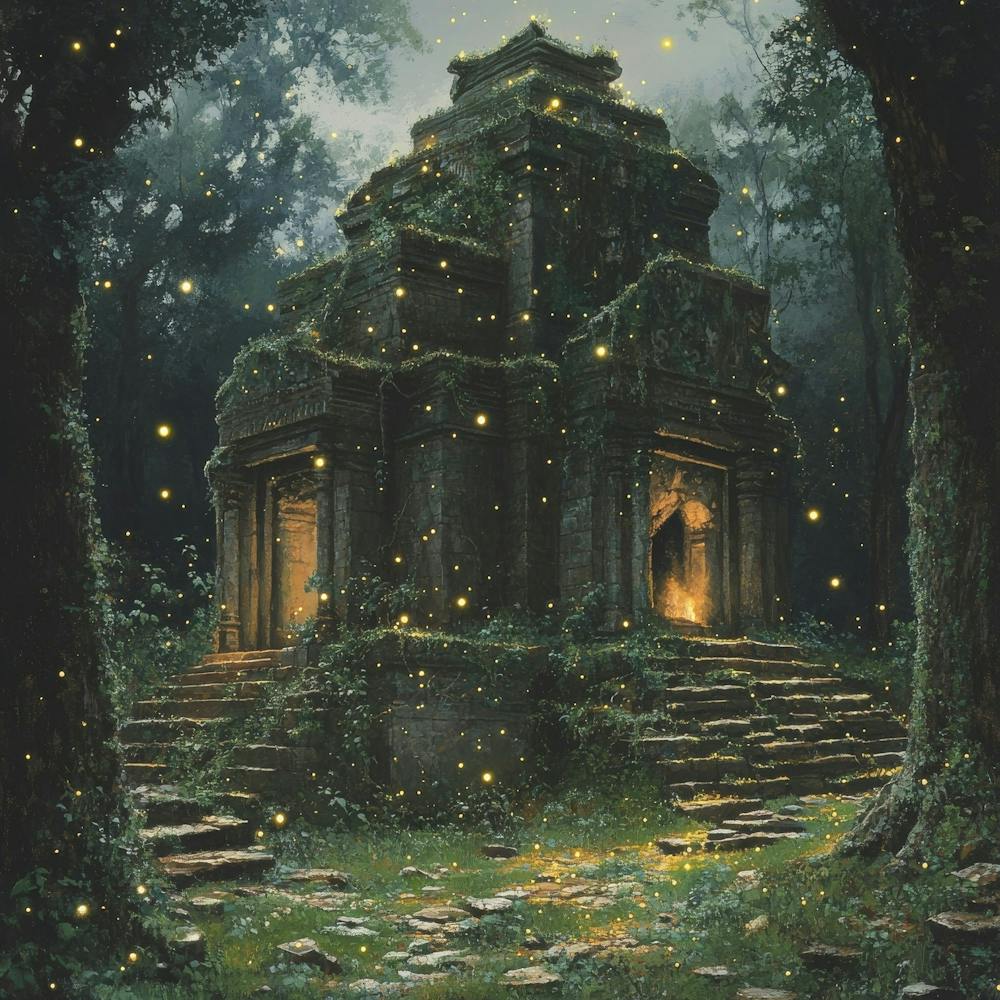 Fireflies In The Forest Art