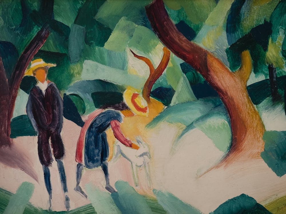 August Macke Children With Goat, 1913