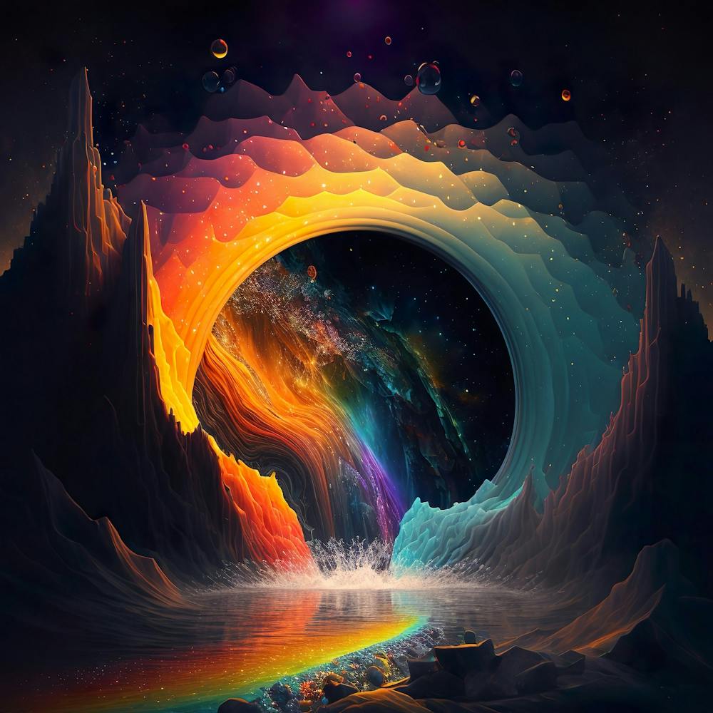 Rainbow Fantasy Nature Colorful Landscape Clouds Sky