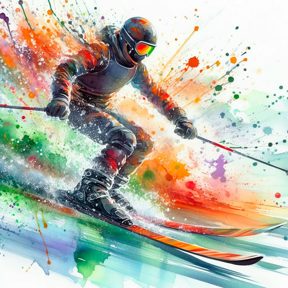 Skier Painting 1