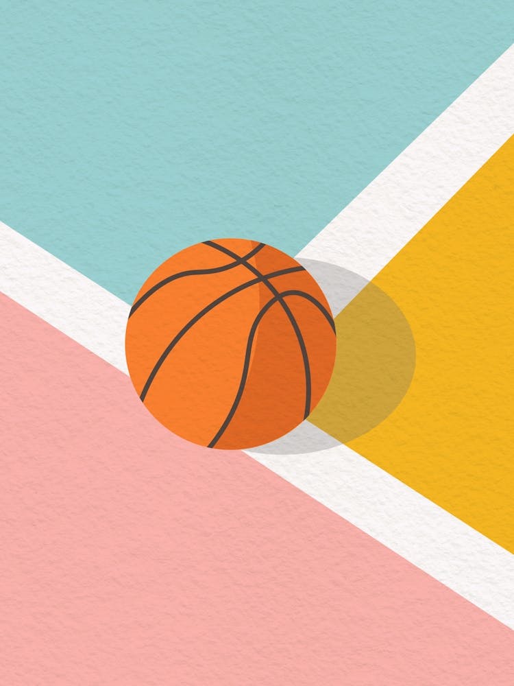 Vintage minimal art Basketball Game