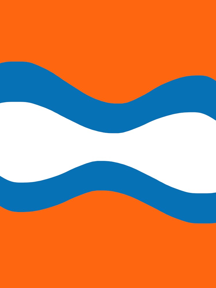 Orange And Blue Waves