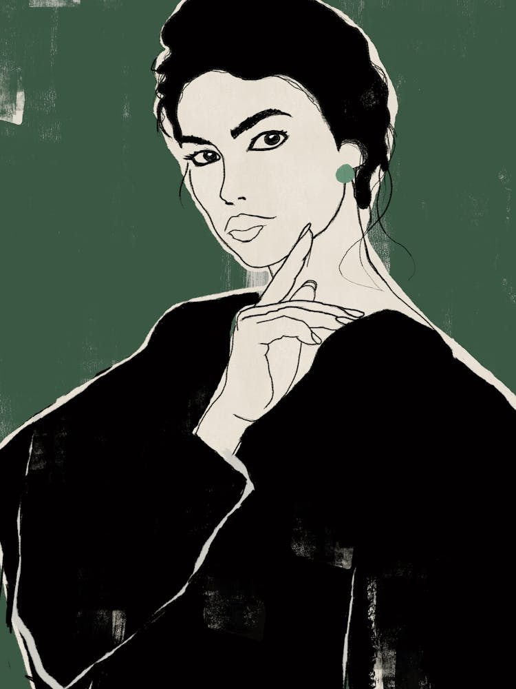 Girl in green