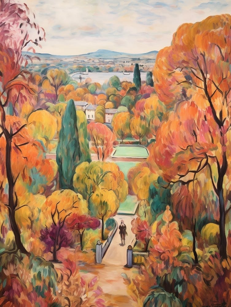 Autumn Gardens Painting Giardino Di Boboli Italy 2