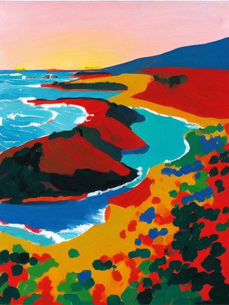 El Cotillo Beach, Fuerteventura, Spain Hockney Style