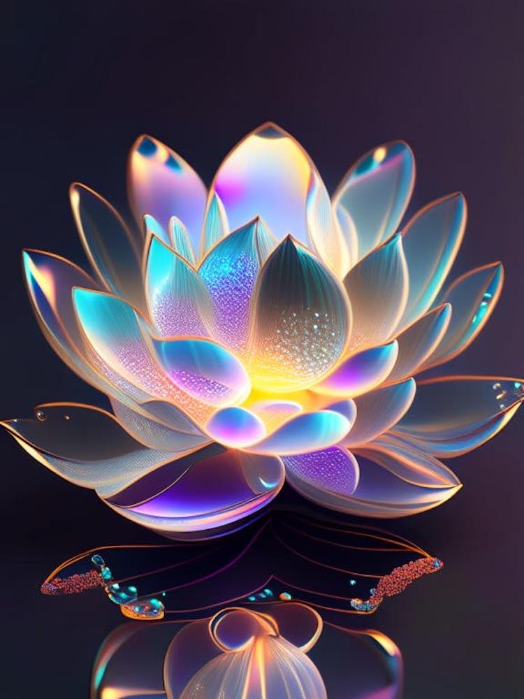 Pétales de Fleur de Lotus Holographique 1