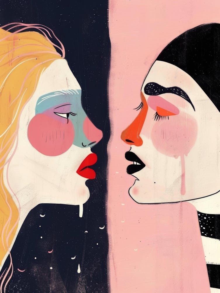Deux Femmes S'embrassant 19