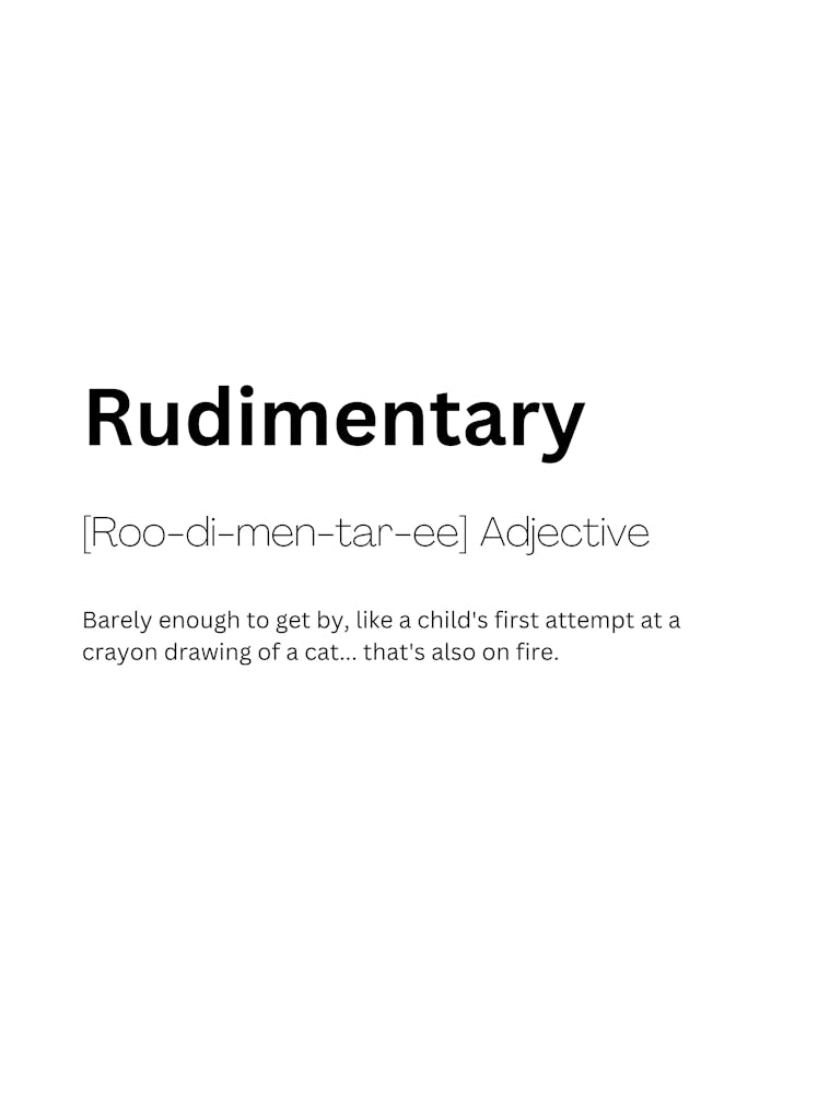 Rudimentary Definition Meaning