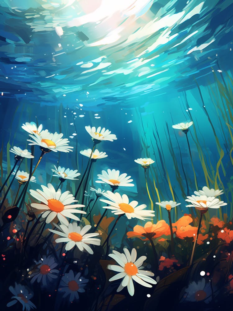 Daisy Wildflower Underwater (2)