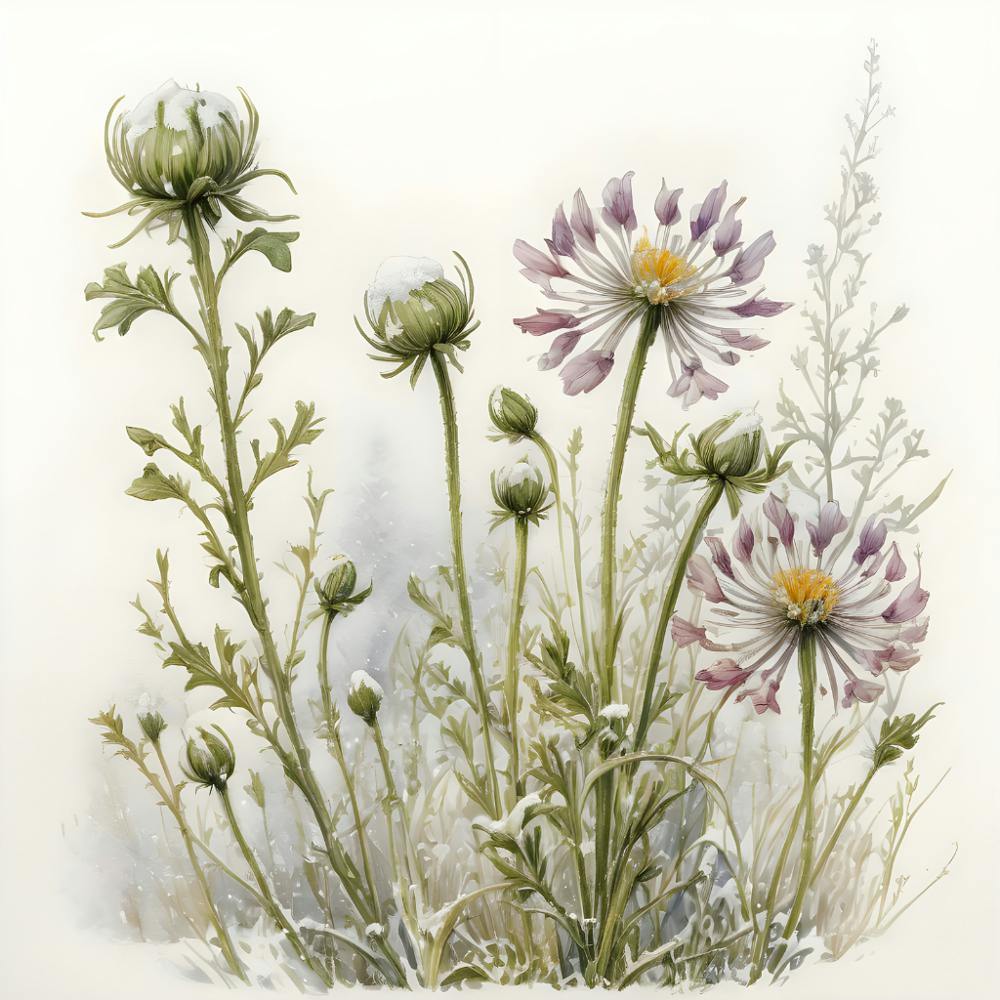 Wildflower, Watercolor, Digital Art