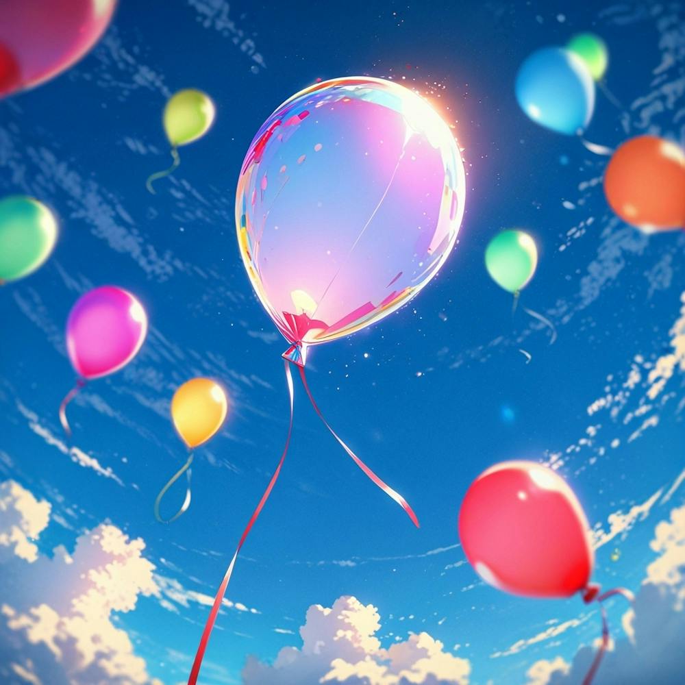 Ballons am Himmel