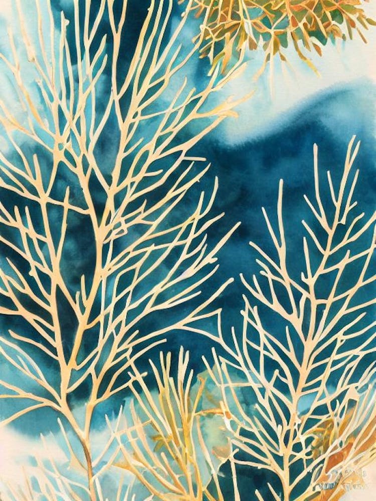 Acropora Tenius Vintage Graphic Watercolour