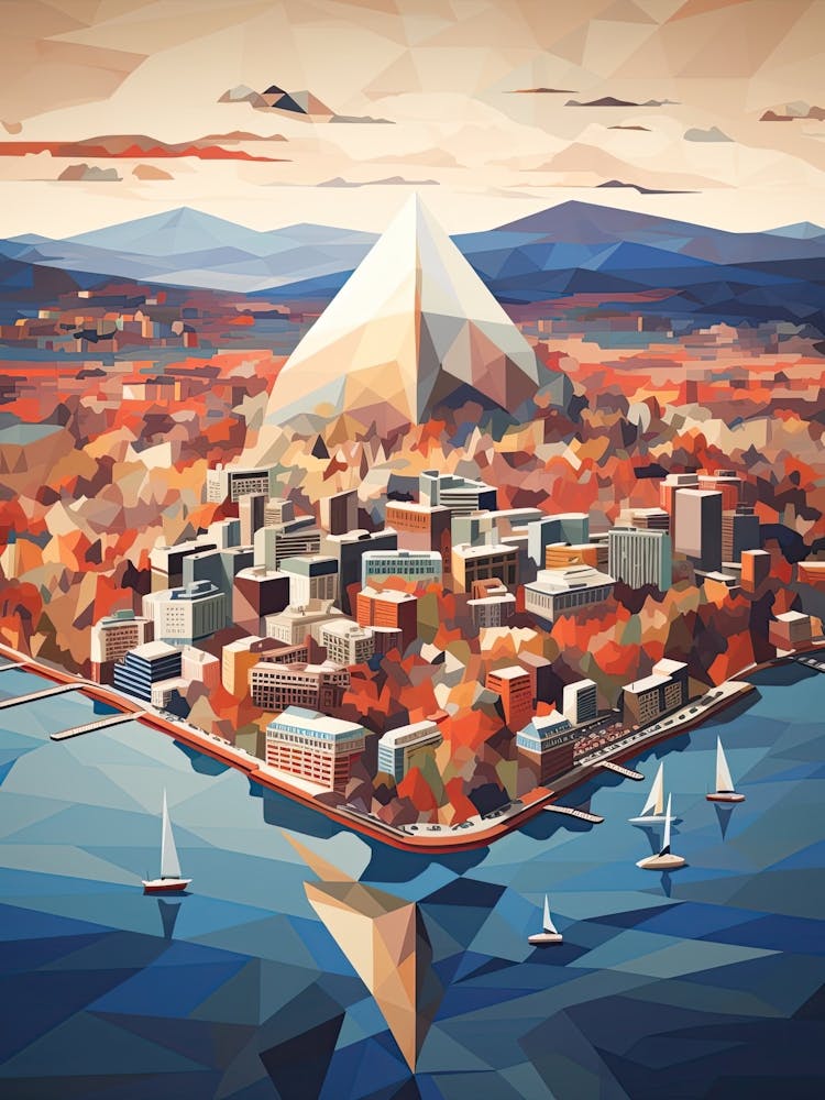 Oslo, Norway, Geometric Illustration 3