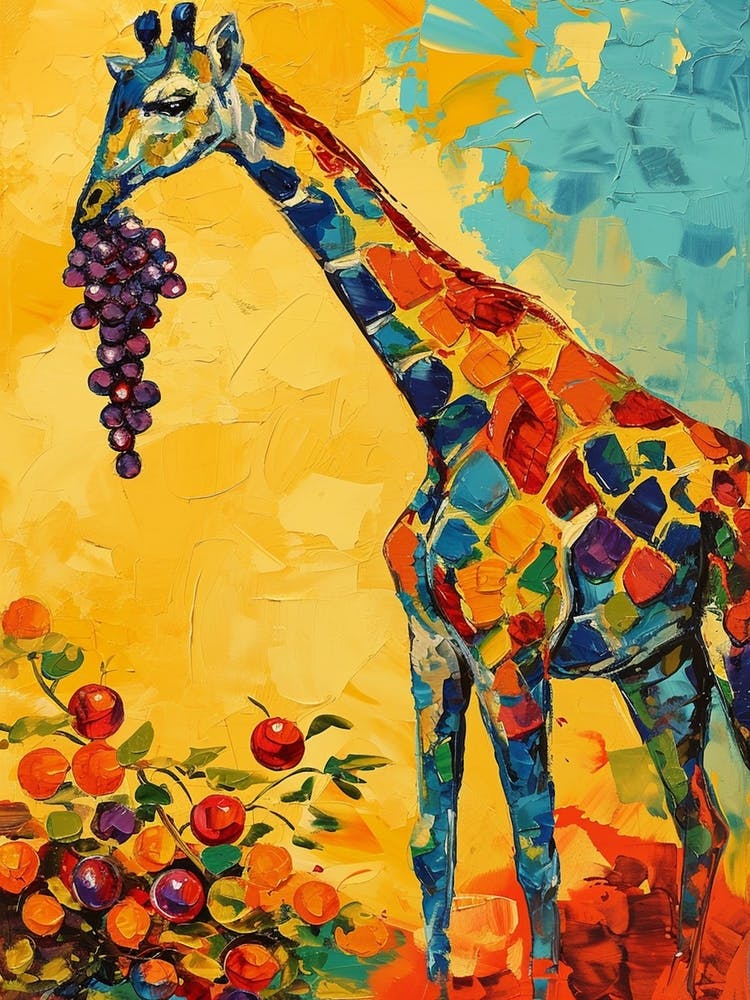 Giraffe Eating Berries 2