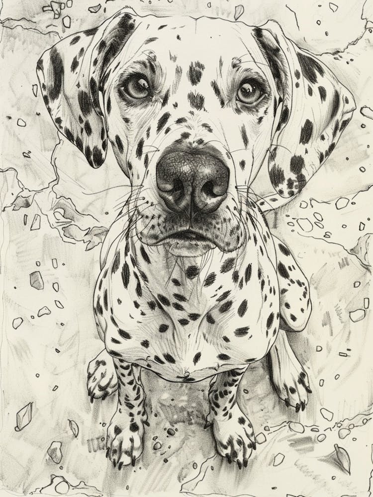 Dalmatien Croquis au Trait 2