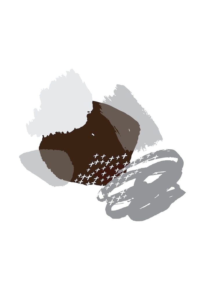 Abstract Black and Grey Crazy Shapes