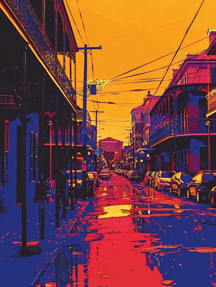 Frenchmen Street Retro Painting 1