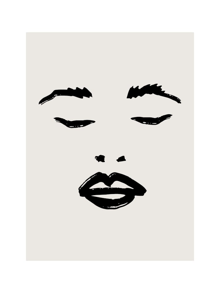 face line beige abstract