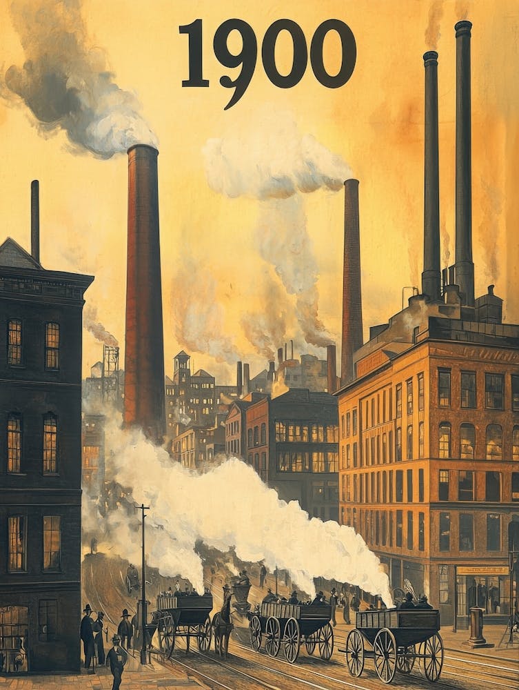 Aihrgdesign A Vintage Poster Of An Industrial City In 1900 Fe 0fa60eed B94e 4976 8a03 3f982cde26b4 0