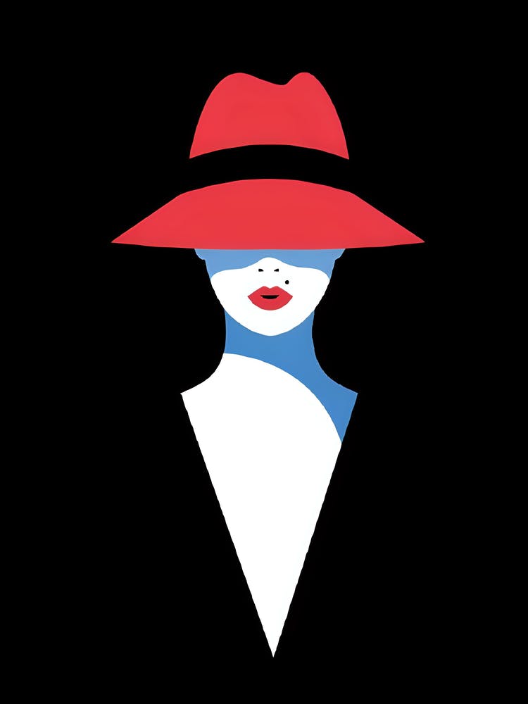 Woman In Red Hat