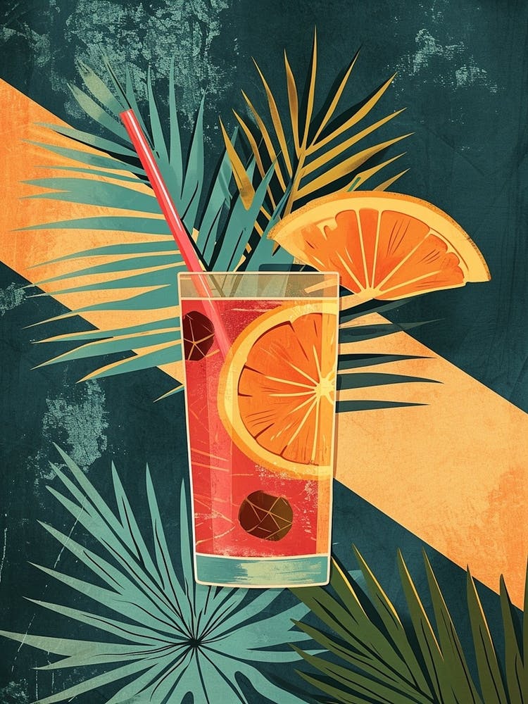 Art Deco Fruchtiger Cocktail 2