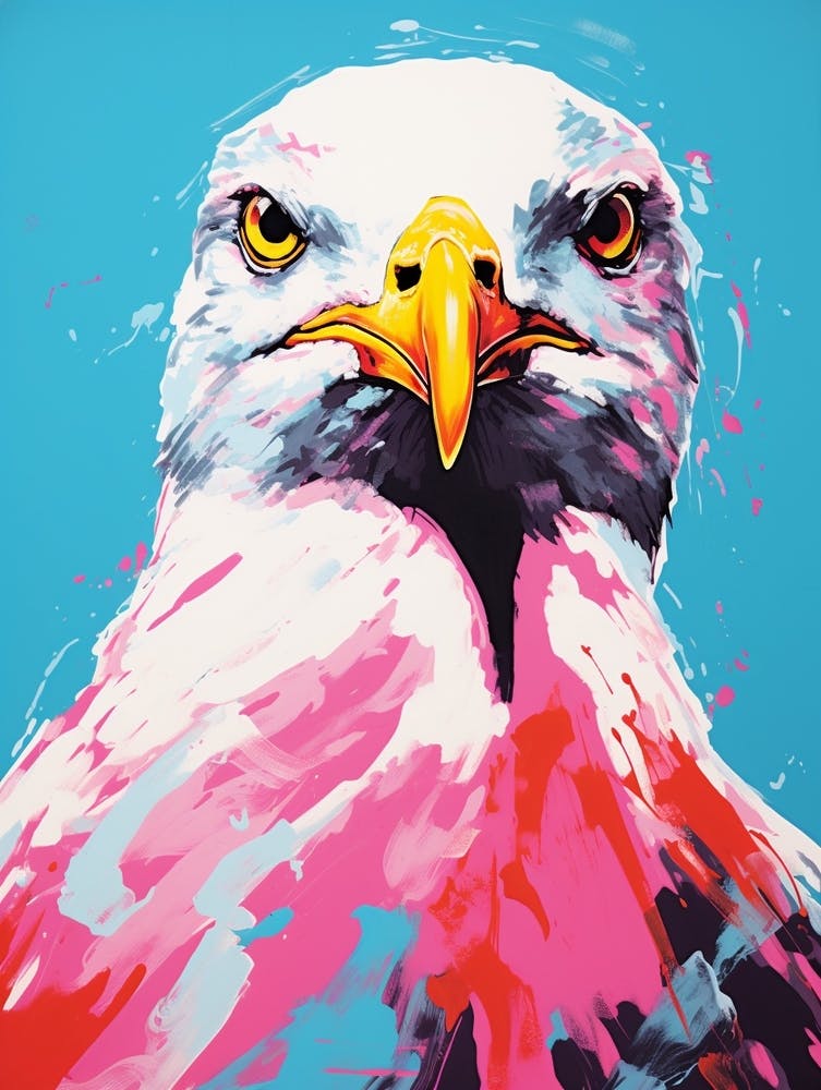 Andy Warhol Style Bird Seagull 3