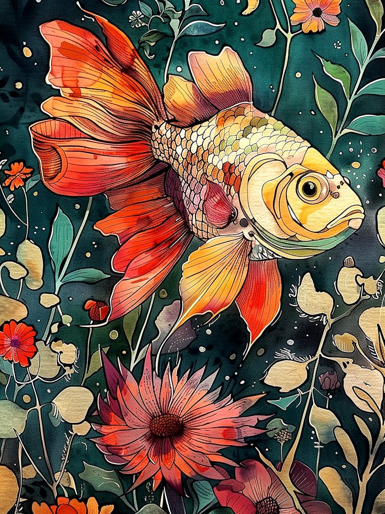 Goldfish animal art