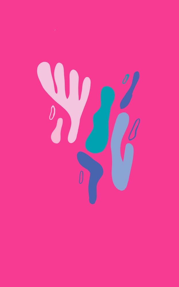 Pink Shapes Abstract
